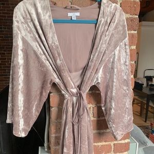 Halston Crushed Velvet Robe